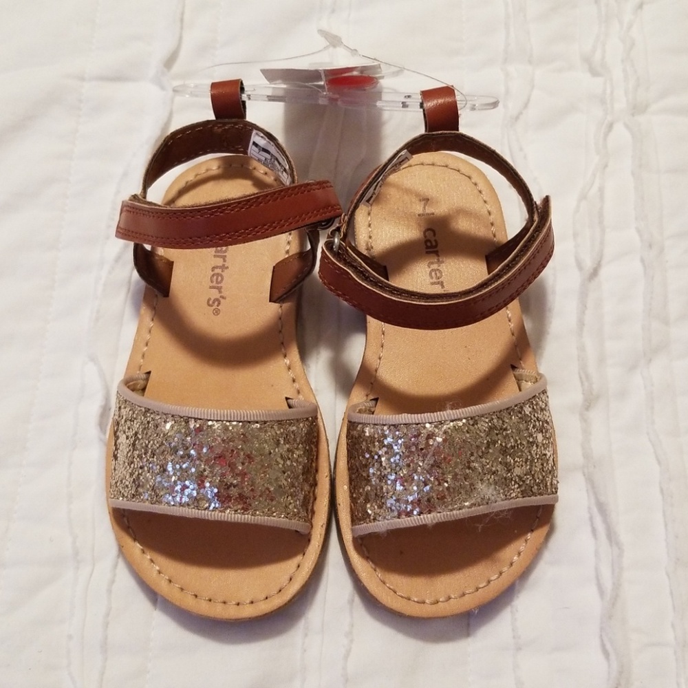 Carters Gold Glitter Sandals